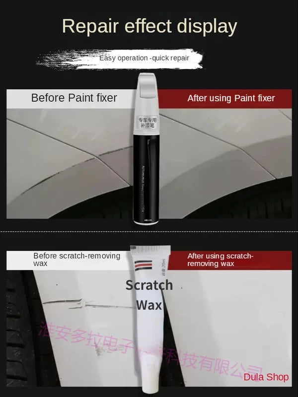 Automotive Touch-Up Paint Pen for Car Scratch Repair - Pearl White & Custom Colors