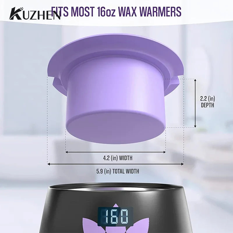 Silicone Wax Warmer Bowls for Hair Removal - Reusable Heat-Resistant Pot, Thickening