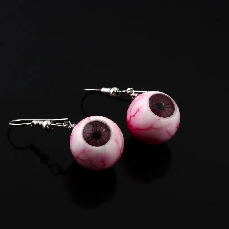 Halloween Gothic Bloodshot Eyeball Earrings 3D Horror Jewelry Gift
