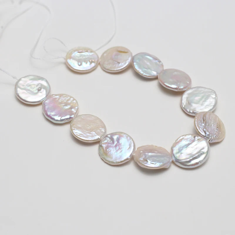 15x15mm Baroque Freshwater Pearl Coin Beads for Jewelry Making - DIY Necklace Supplies