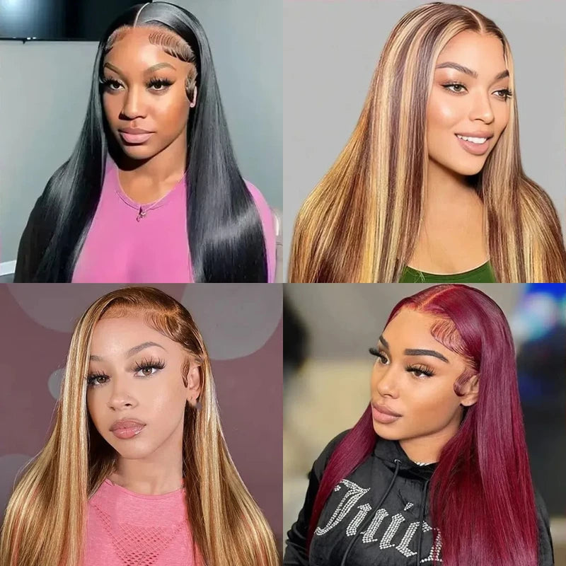 HD Transparent Lace Front Wigs 13x6 Frontal Human Hair Wig 200 Density