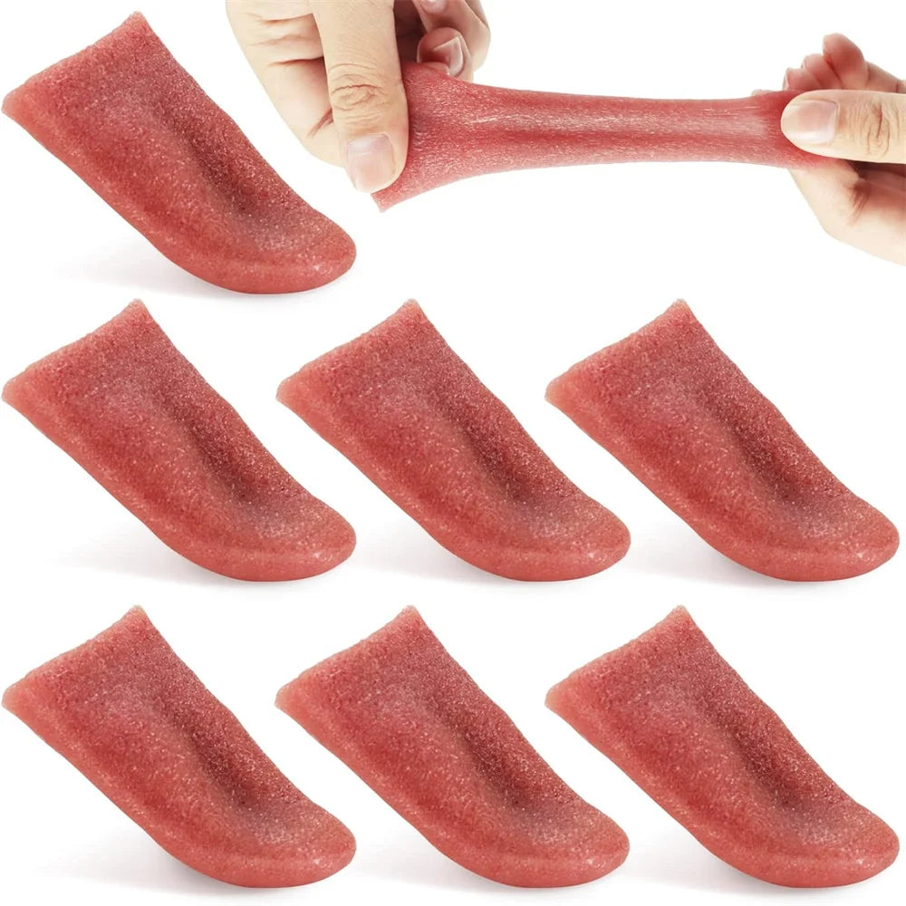 Stretchable Fake Tongue Prop for Halloween Horror Pranks and Performances