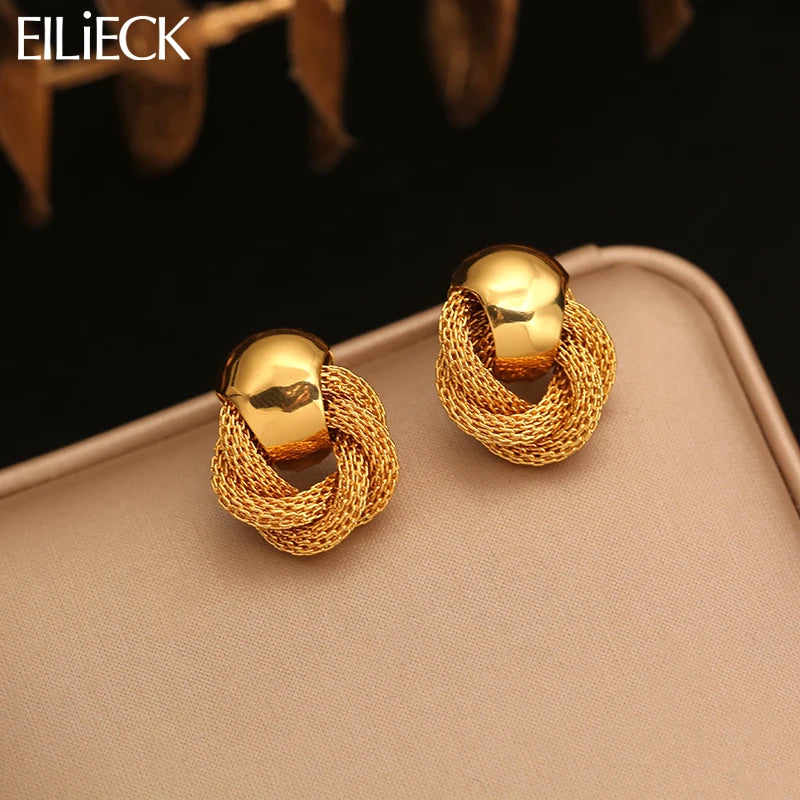 Small Gold Color Stud Earrings for Women - Waterproof Jewelry Gift