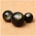 Natural Stone Golden Obsidian Beads for Jewelry Making – Round Spacer Stones 4-14mm