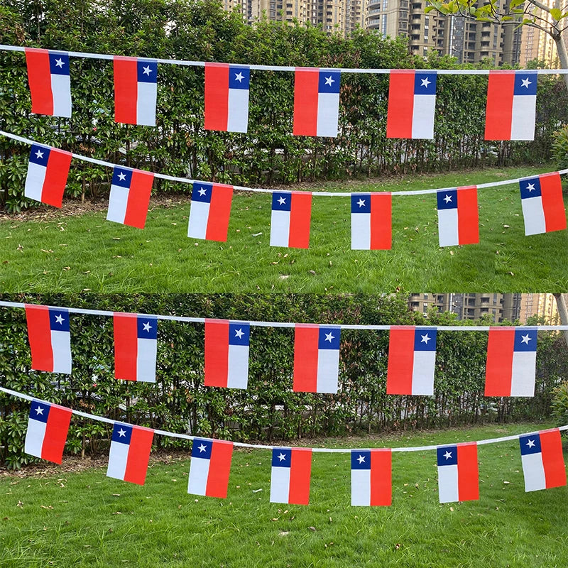 Party Flags - 20 Pcs Chile Bunting Pennants for Festivals & Events