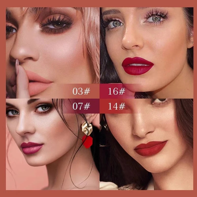 Matte Lipstick & Lip Gloss Set - Long-Lasting Waterproof Non-Fading Lip Makeup