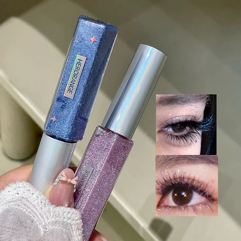 Waterproof Lengthening Mascara with Glitter Finish - Smudge-Proof Lash Volumizer
