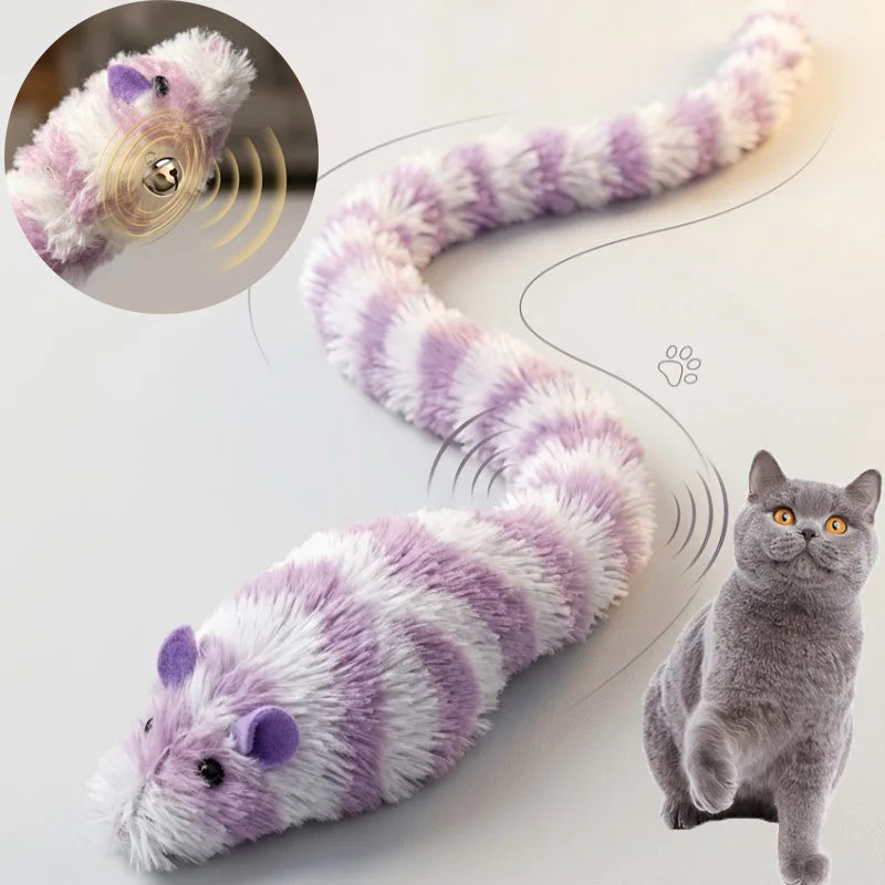 Interactive Plush Cat Toy with Squeaky Imitation Mice Bite-Resistant Playset