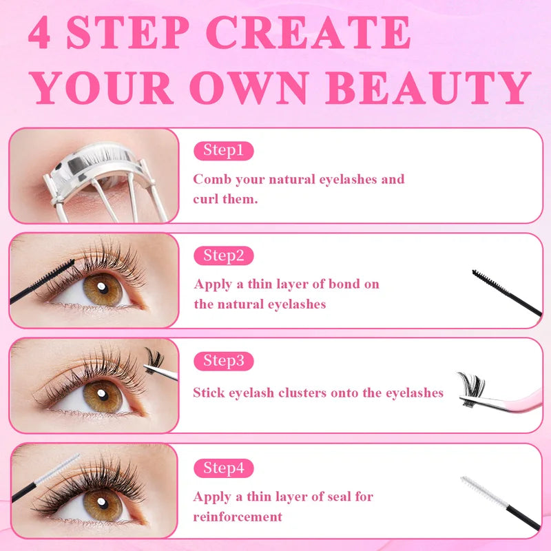 Strong Hold Eyelash Adhesive for Extensions - Lasts 48H Sealing Glue