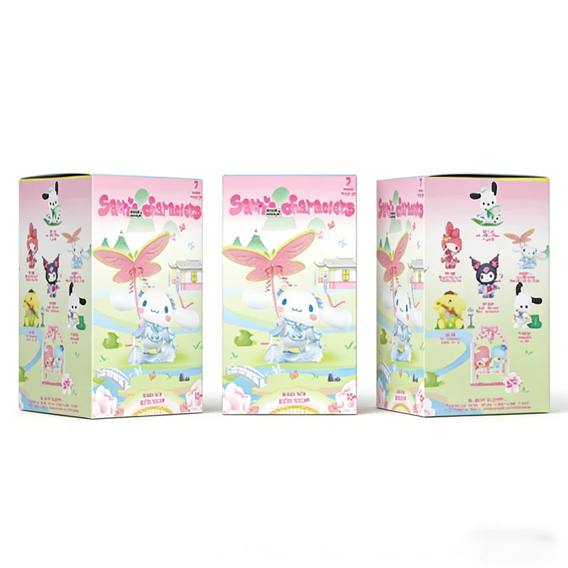 Cute Mystery Action Figure Blind Box Set with Sanrio Characters - Rhyme Flower Clothes Surprise Bag