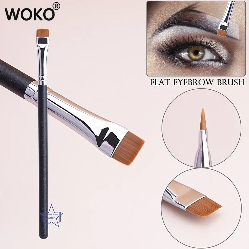 Ultrathin Eyebrow & Eyeliner Makeup Brush Set - Flat & Contour Tools
