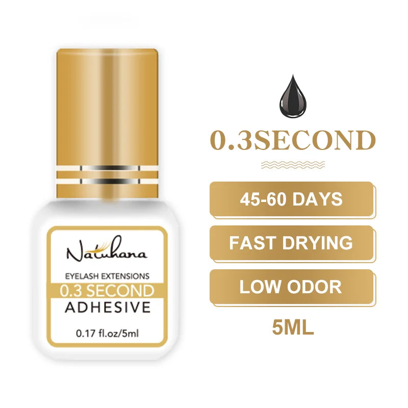 Professional False Eyelash Extension Adhesive - Fast Drying, Strong Hold, 5ml