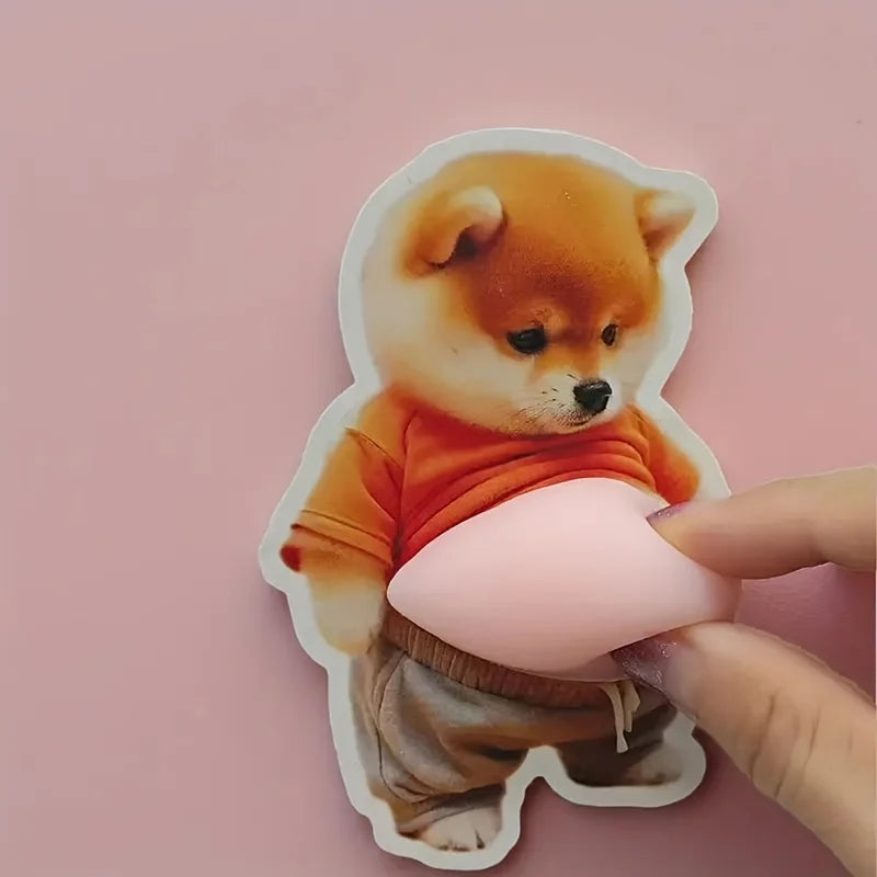 3D Shiba Inu Stickers - Cute Chubby Silicone Self-Adhesive Animal Decals