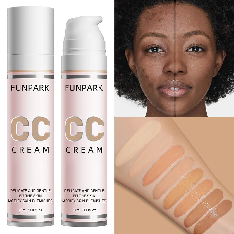 Color Correcting CC Cream Liquid Foundation Waterproof Face Makeup 30ml