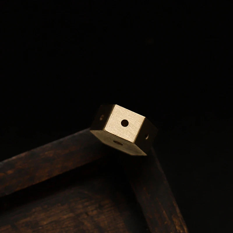 Hexagonal Brass Incense Holder for Aromatic Sticks - Indoor Home Decor