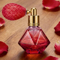 Elegant Diamond-Shaped Glass Spray Bottle for Perfume and Cosmetics - Multi-Color Refillable Mist Container