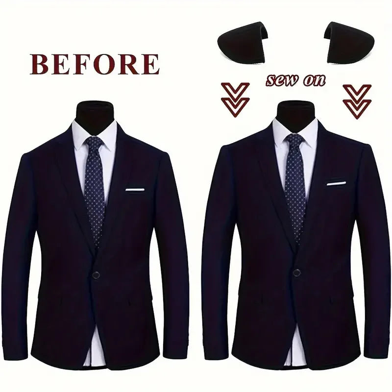 Breathable Detachable Sponge Shoulder Pads for DIY Jackets & Accessories