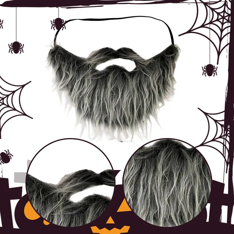 Fake Beard for Party Costumes - Realistic Mustache Prop for Carnival & Halloween
