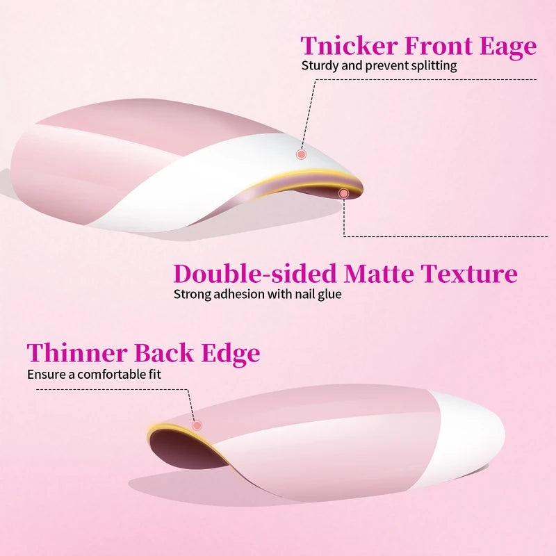 96pcs Press On Toenails Set - Short Square Fake Toe Nails with French Tip and Cat Eye Full Cover Artificial Nails for Feet