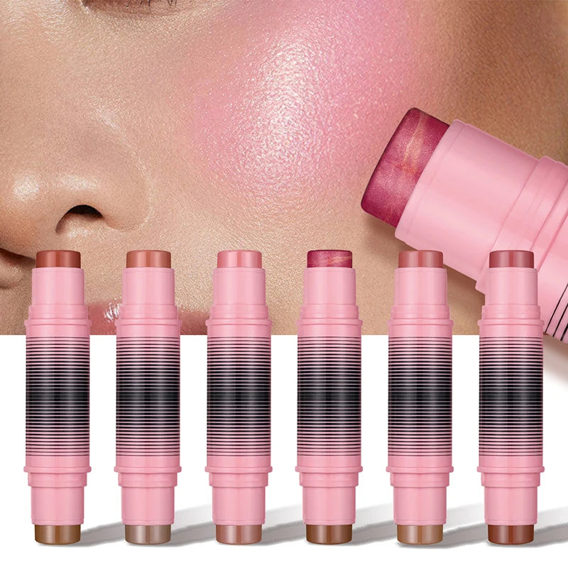 Multi-Purpose Blush and Contour Stick Duo for Face Makeup - All Colors