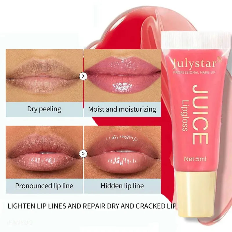 Watery Clear Lip Oil & Lip Gloss Set Moisturizing & Smoothing Lip Care