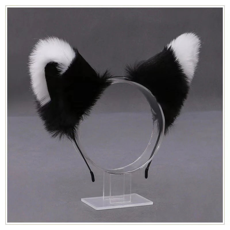 Cute Plush Cat Ear Headband for Cosplay and Parties - Japanese Style Hair Accessory