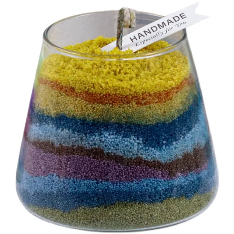 Colorful Particle Pearl Wax for Candle Making & Sand Painting - Smokeless Layered DIY Material