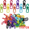 10-100Pcs Multi-Purpose Steel Chip Clips PVC-Coated Food & Clothes Clamp