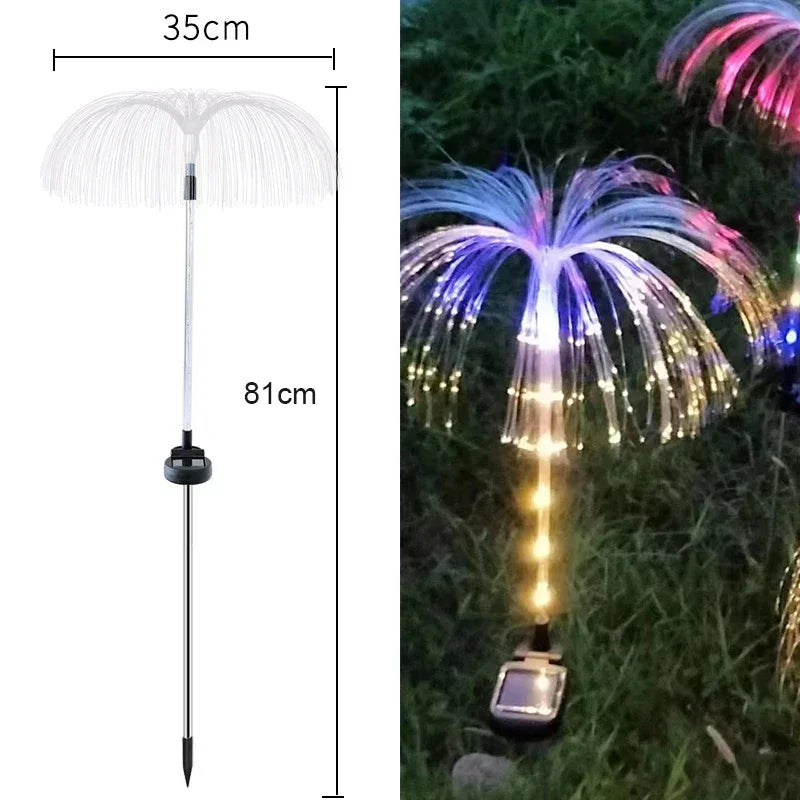Solar Jellyfish Garden Lamp Waterproof Outdoor Pathway Lawn Decoration Lighting