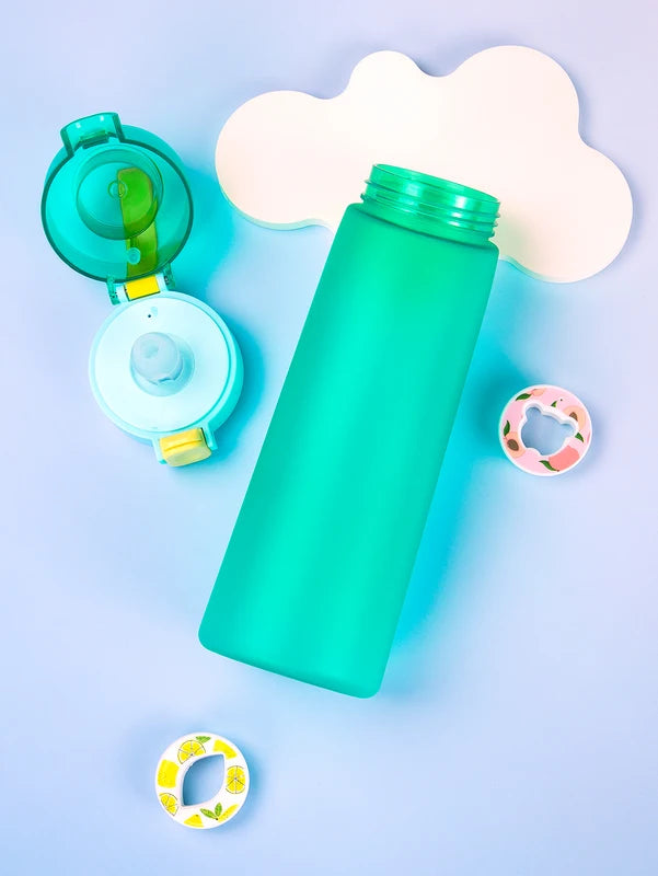 Portable Water Bottle with Flavor Pods, Leak-Proof Sport Water Bottle