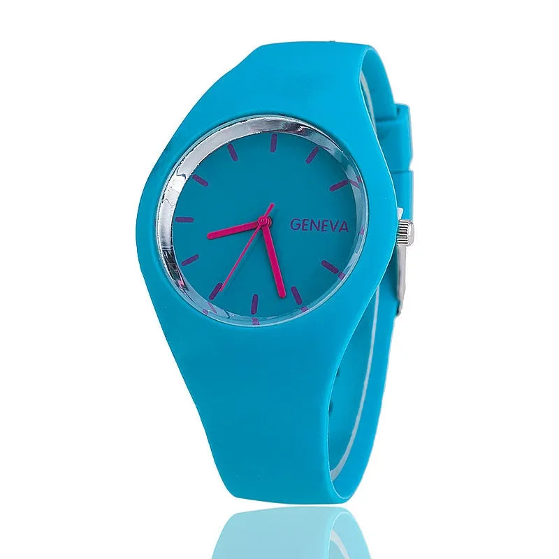 Women Quartz Watch Casual Sports Silicone Wristwatch Multiple Colors