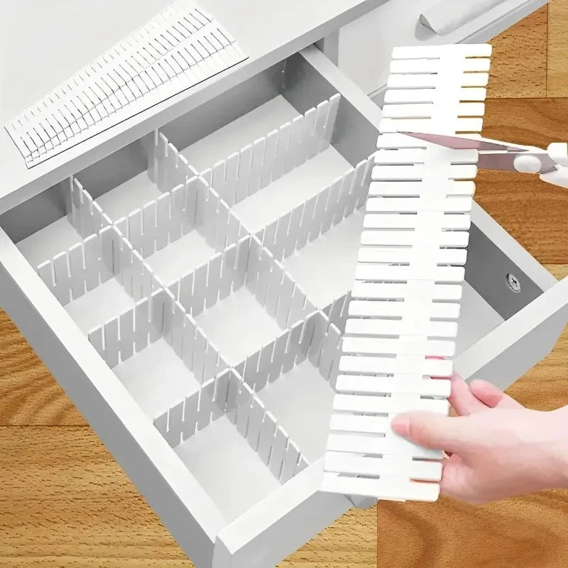 Adjustable Drawer Divider Storage Rack for Bedroom Cabinet Organization