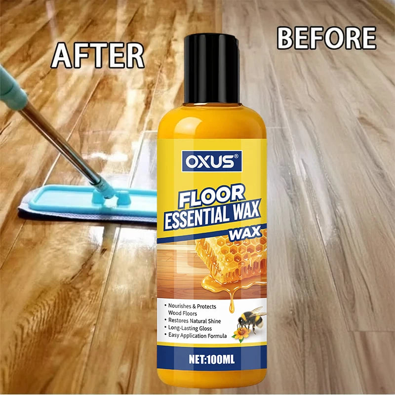 All-in-One Beeswax Wood Care Polish for Floors & Furniture Brightening & Cleaning