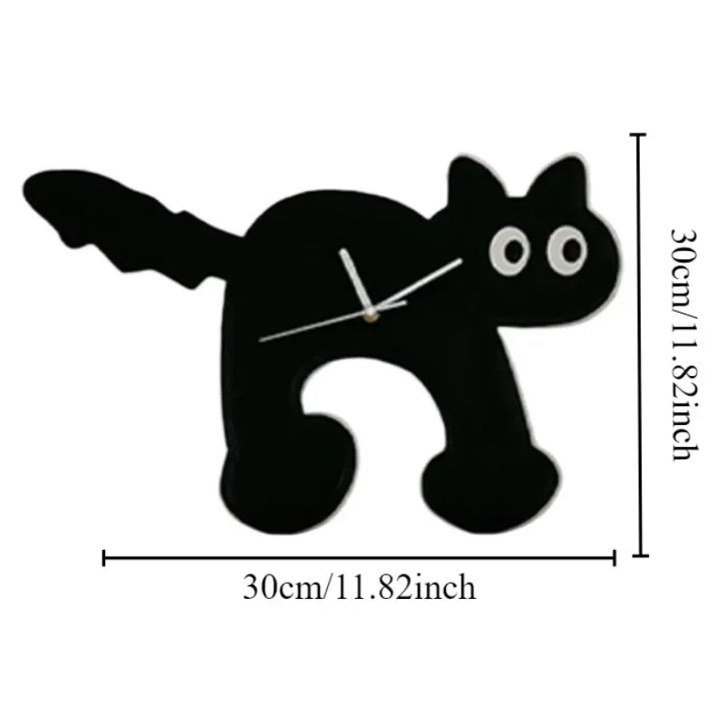 Modern Wall Clock Cat Dog Art Acrylic Silent Decor for Living Room & Bedroom