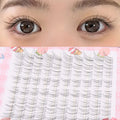False Eyelash Clusters Set - Clear and Diagonal C Curl 10-14mm DIY Eyelash Extensions