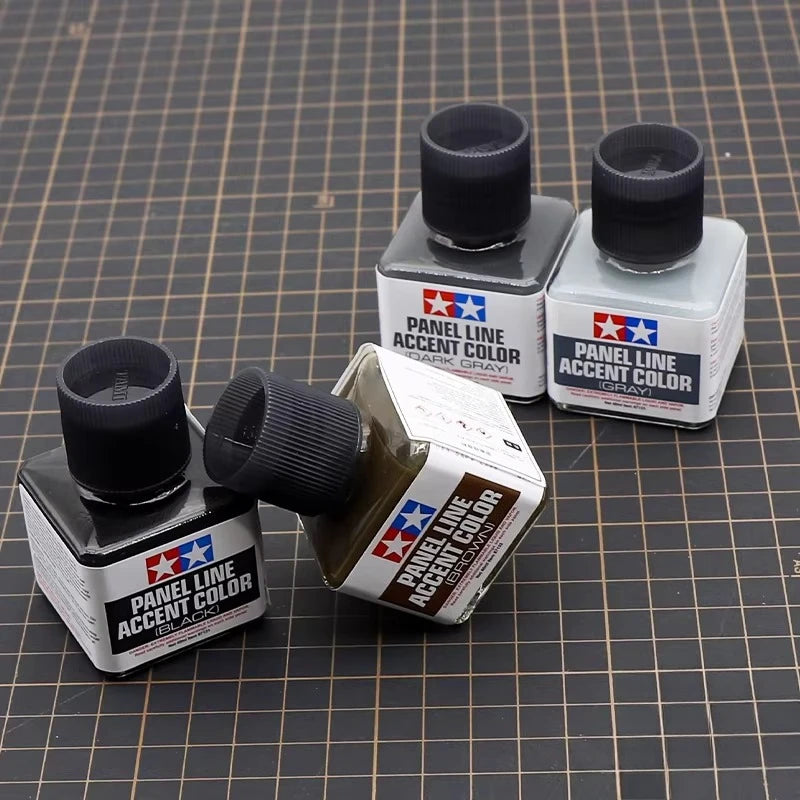 Model Paint Set - Enamel Panel Line Accent Color for Military & Car Models