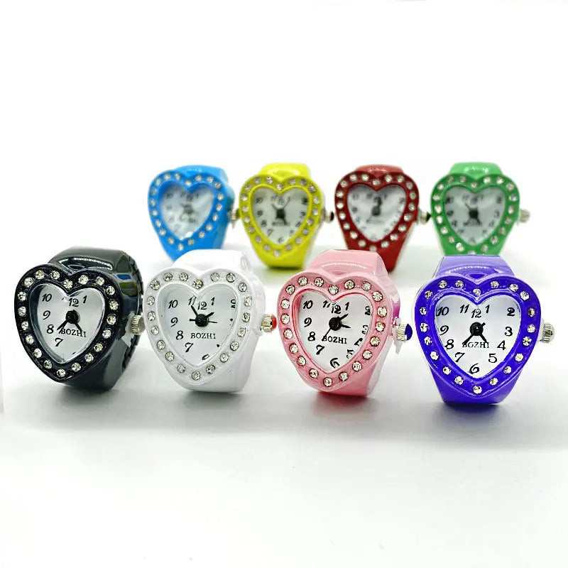 Women’s Fashion Diamond Dial Finger Watch - Small Cute Stylish Timepiece