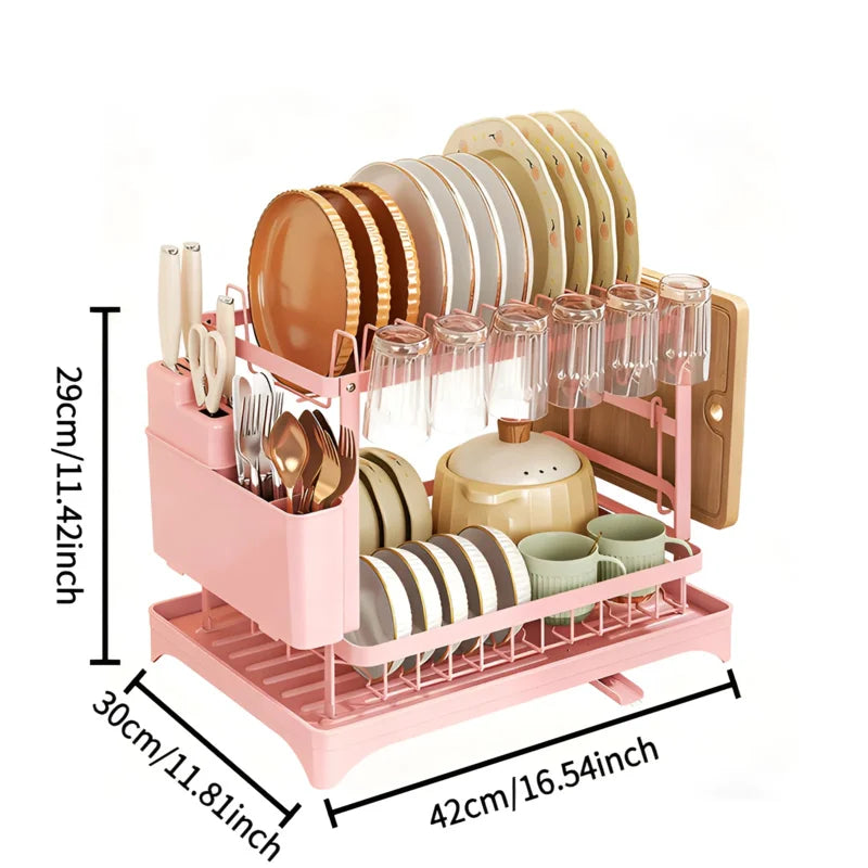 Stainless Steel Dish Rack - Hygienic Residue-Free Kitchen Organizer