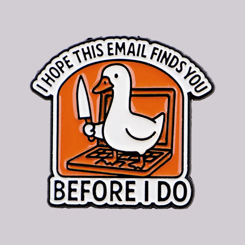Funny "Before I Do" Goose Enamel Pin Lapel Pins for Backpacks Brooches for Women Fashion Jewelry Accessories Friends Gift