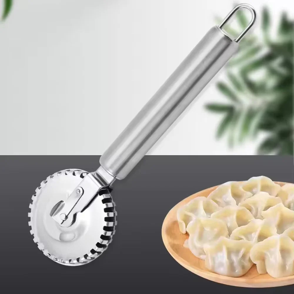 Stainless Steel Ravioli Cutter Wheel for Pasta & Pastry Dough - Sealing & Crimping Tool