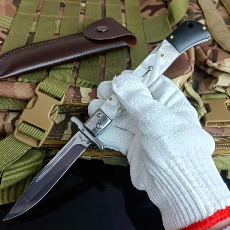 Utility Folding Survival Knife with 440C Steel Blade for Camping Hunting Rescue