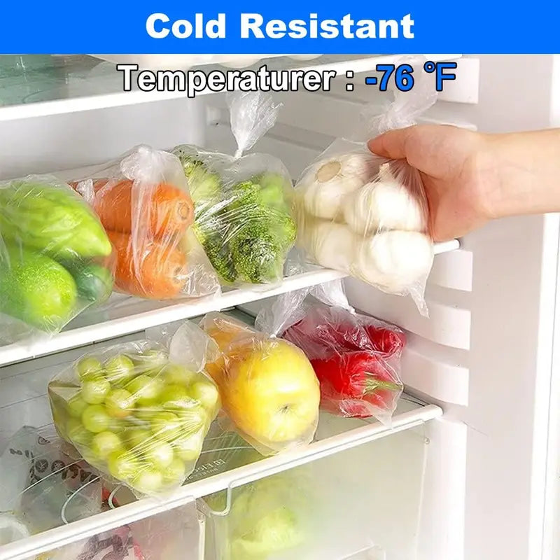 400 Pack Food Storage Bags Roll - Clear Plastic Fresh-Keeping Produce Bags 10 x 14 inches
