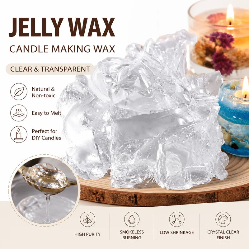 Transparent Gel Wax for Candle Making DIY Supplies 50g-500g