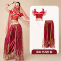 Halloween Arabian Princess Jasmine Costume Belly Dance Indian Bollywood Performance Set