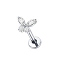 Mini Titanium Labret Tragus Cartilage Earring Set for Women - CZ Body Jewelry