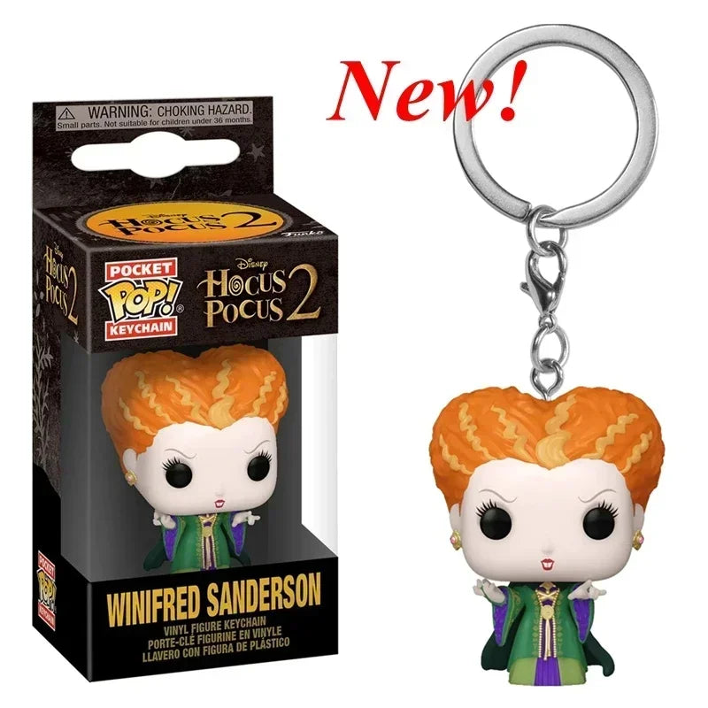 Action Figure Keychain Disney Mad Hatter Winifred Sanderson Set - Multiple Colors