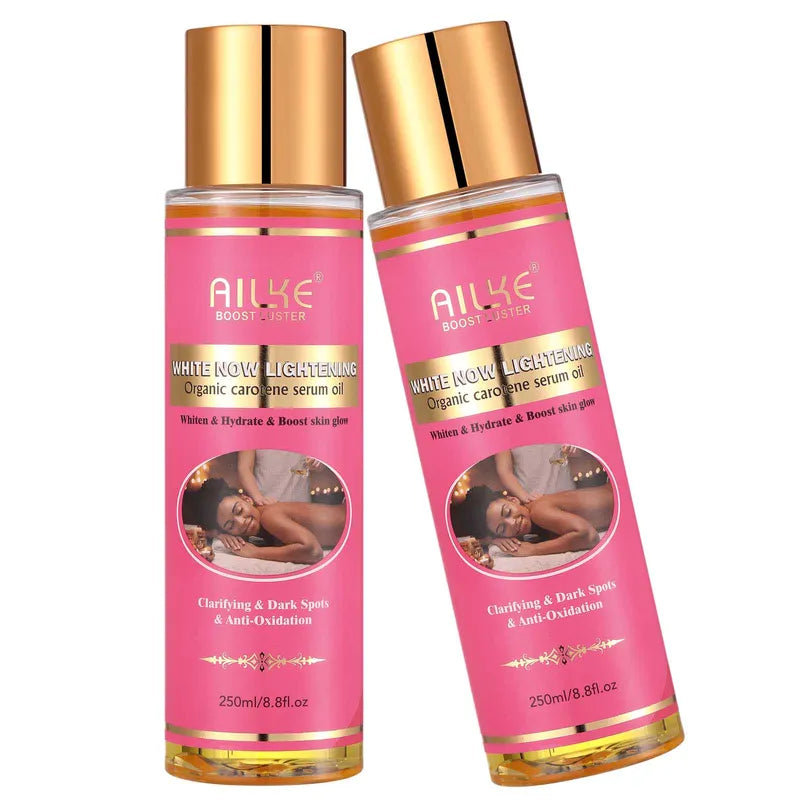 Organic Carotene Body Oil with Vitamin E & Rose Essential Oil - Brightening Moisturizer for Smooth Skin
