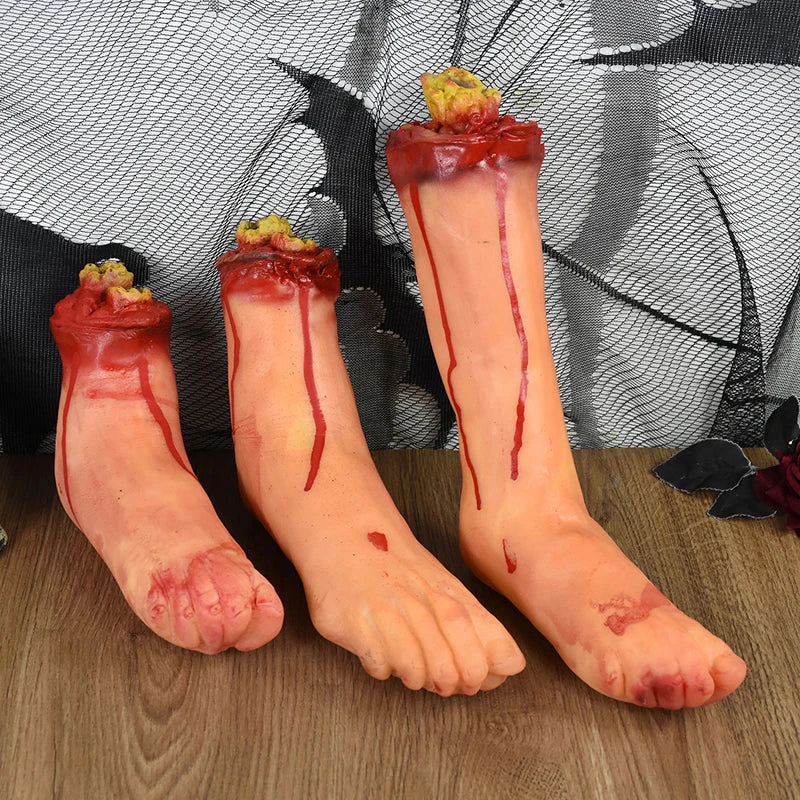 Halloween Horror Props Fake Bloody Severed Limb Set for Party & Haunted House Decor
