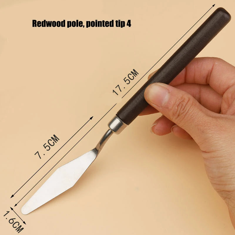 Art Paint Scrapers Stainless Steel Mixing Tools for Acrylic Watercolor Oil Painting