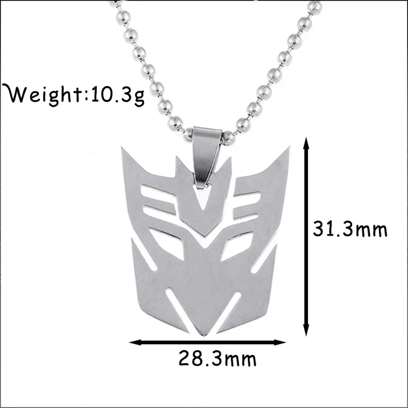 Autobots Pendant Necklace - Optimus Prime Decepticon Logo Men’s Jewelry Gift